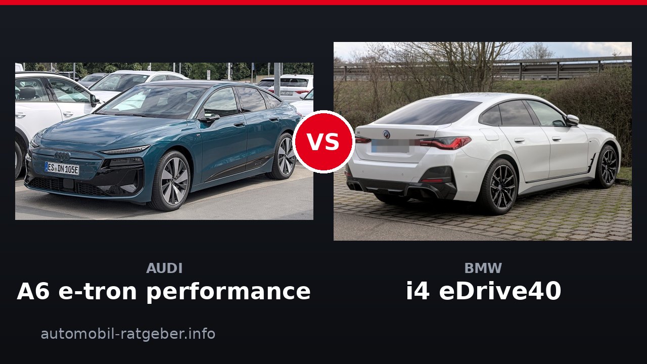 Audi A6 e-tron performance vs BMW i4 eDrive40: Reichweite schlägt Preis