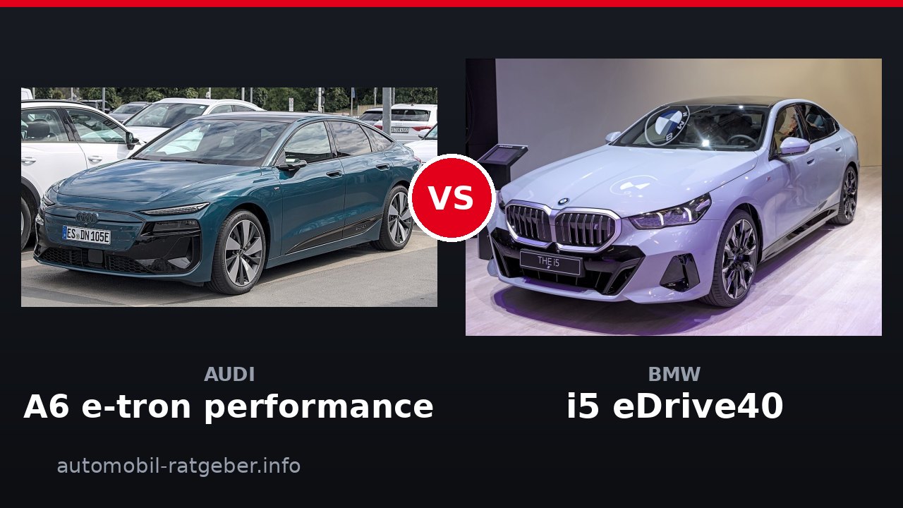 Audi A6 e-tron performance vs BMW i5 eDrive40: Duell 2026