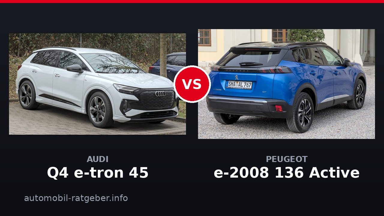 Audi Q4 e-tron 45 vs Peugeot e-2008 136 Active: Klarer Punktsieger