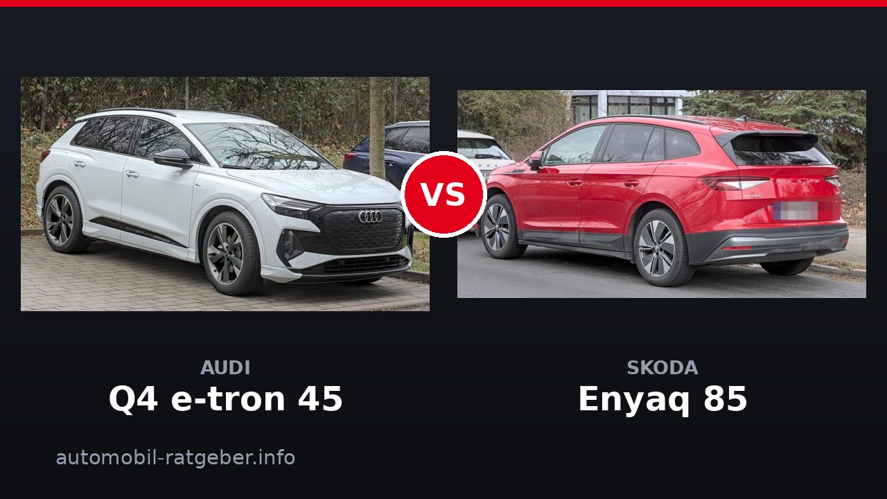 Audi Q4 e-tron 45 vs Skoda Enyaq 85: Wer gewinnt das Duell 2026?