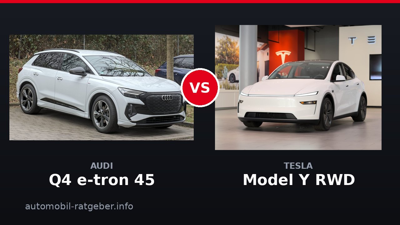 Audi Q4 e-tron 45 vs Tesla Model Y RWD: Wer gewinnt 2026?