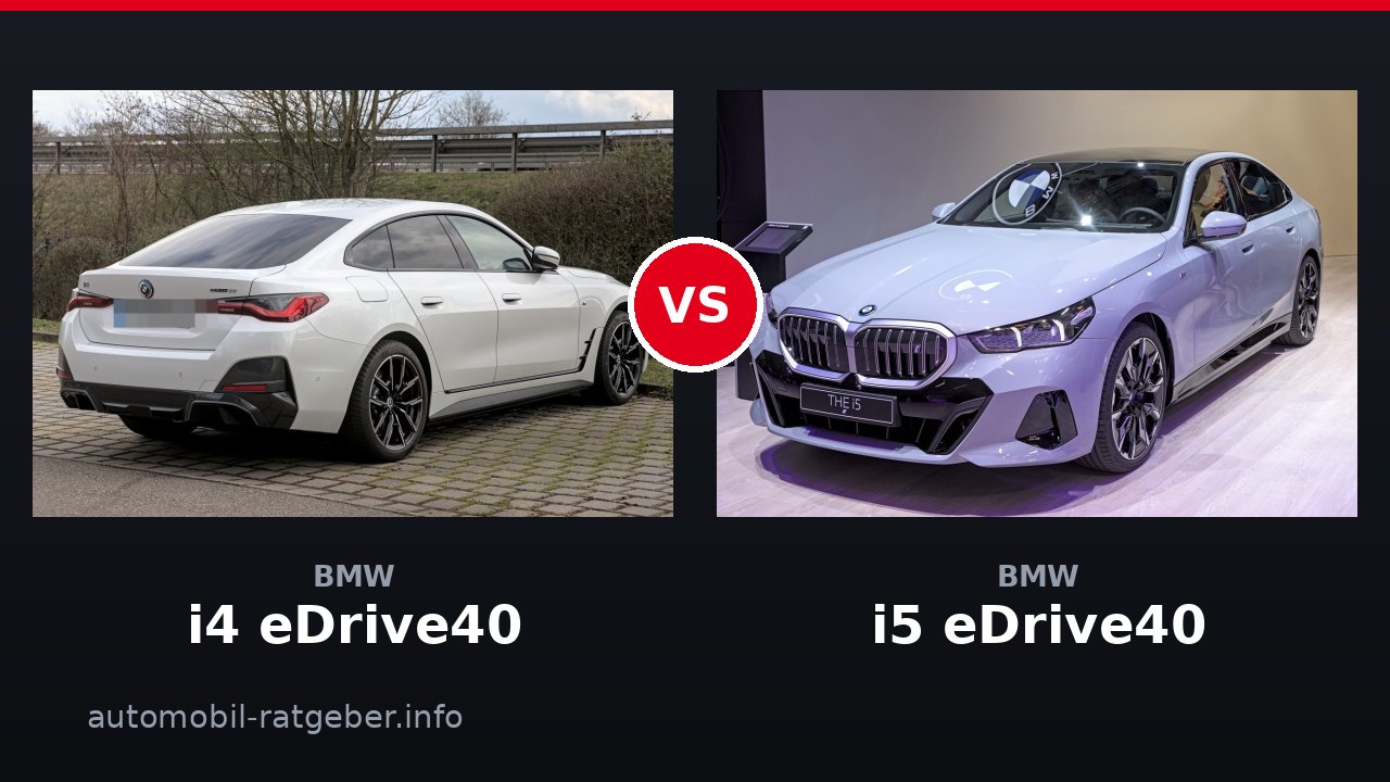 BMW i4 eDrive40 vs BMW i5 eDrive40: Duell der Bayern 2026