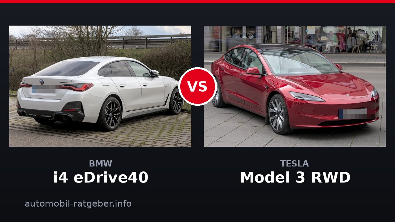 BMW i4 eDrive40 vs Tesla Model 3 RWD: Duell 2026 im Vergleich