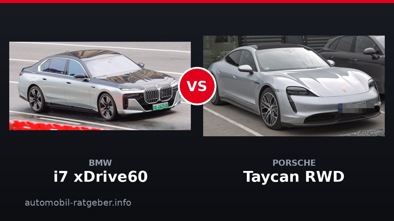 BMW i7 xDrive60 vs Porsche Taycan RWD: Vergleich 2026