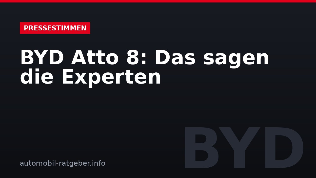 BYD Atto 8: Das sagen die Experten