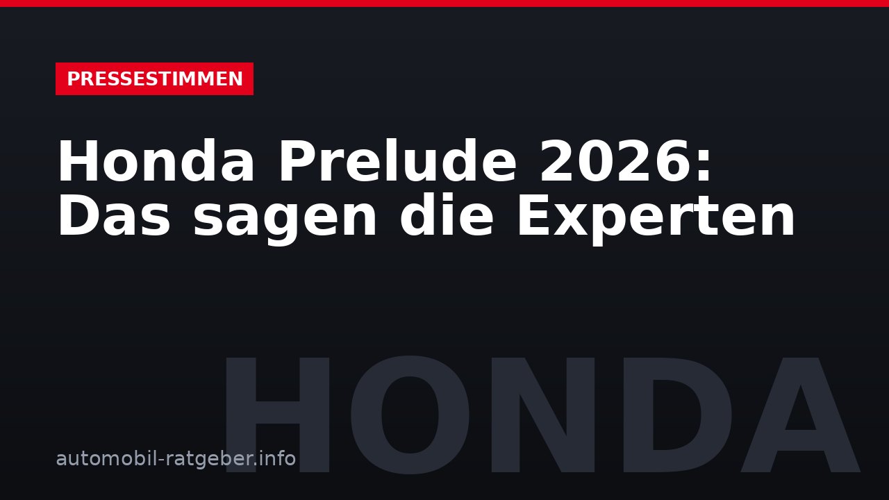 Honda Prelude 2026: Das sagen die Experten