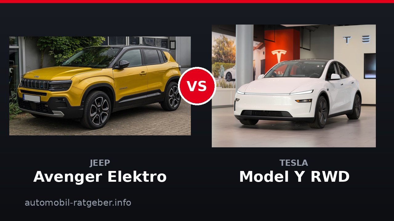 Jeep Avenger Elektro vs Tesla Model Y RWD: Preis oder Power?