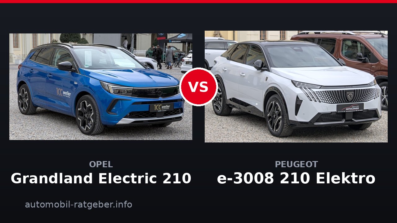 Opel Grandland Electric 210 vs Peugeot e-3008 210 Elektro: Wer gewinnt 2026?