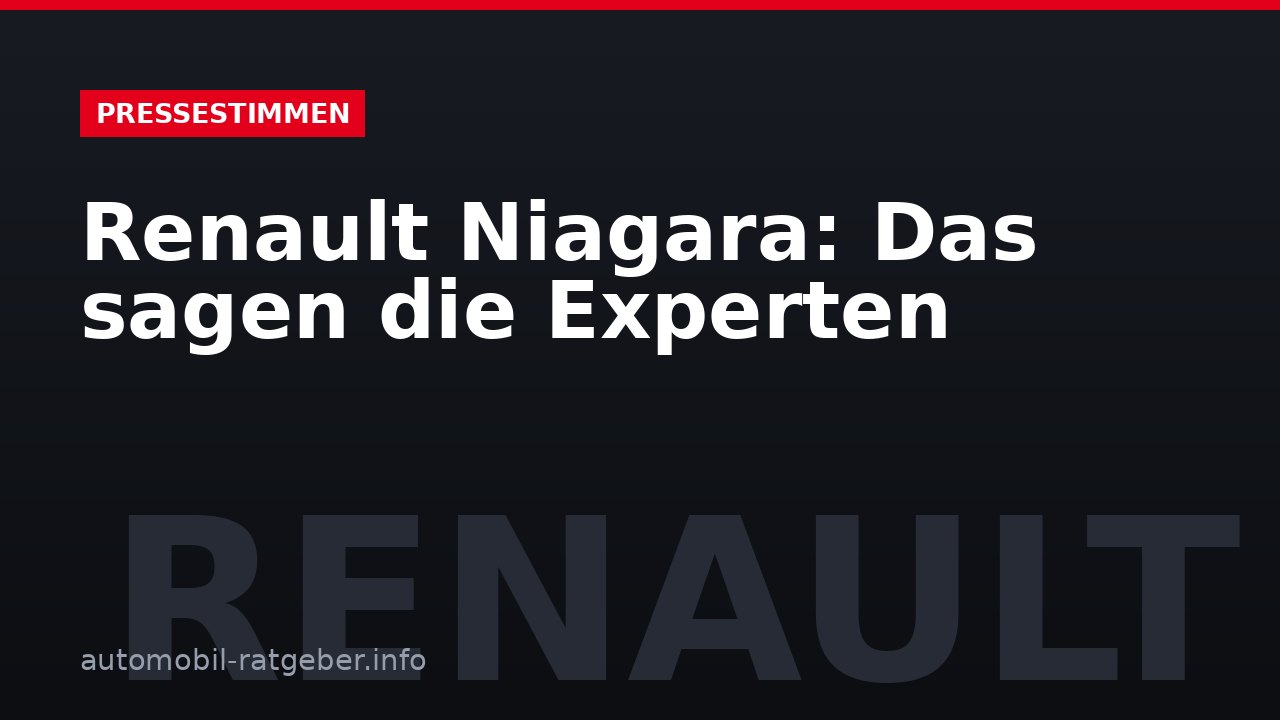 Renault Niagara: Das sagen die Experten
