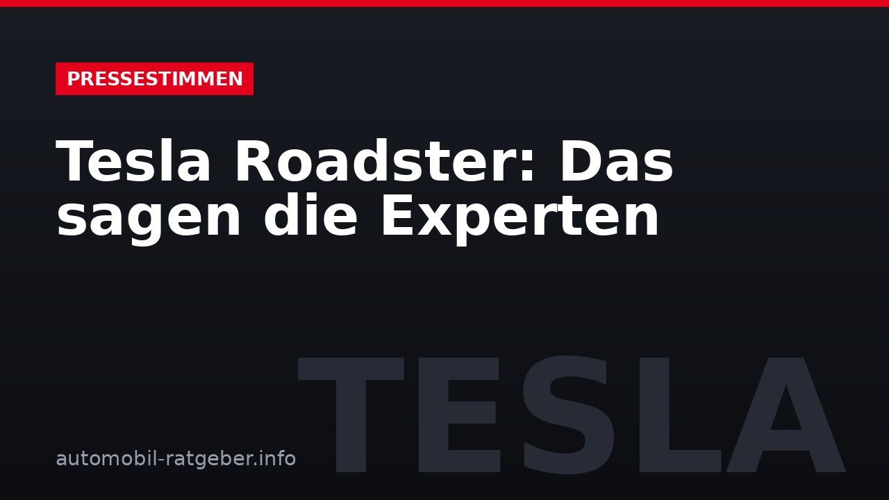 Tesla Roadster: Das sagen die Experten