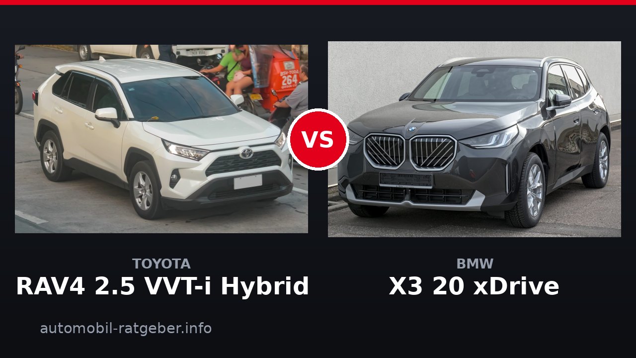 Toyota RAV4 Hybrid vs. BMW X3 xDrive: Das Duell der Mittelklasse-SUVs