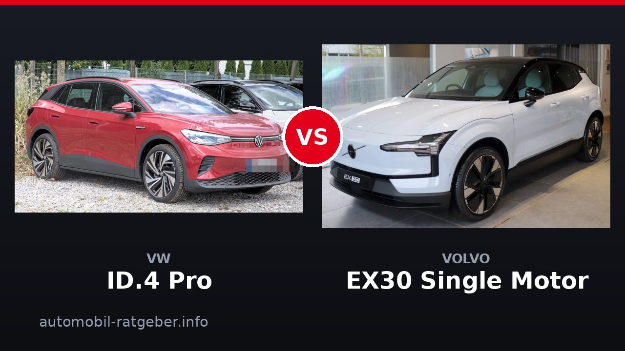 VW ID.4 Pro vs Volvo EX30 Single Motor: Reichweite schlägt Preis?